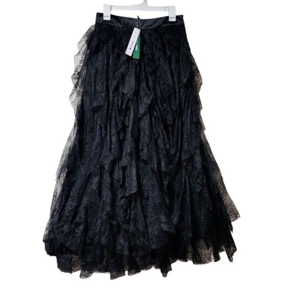 Aqua x Wicked NWT Whimsygoth Steampunk Witchy Y2K Lace Maxi Skirt Black Size M/L - Picture 3 of 14